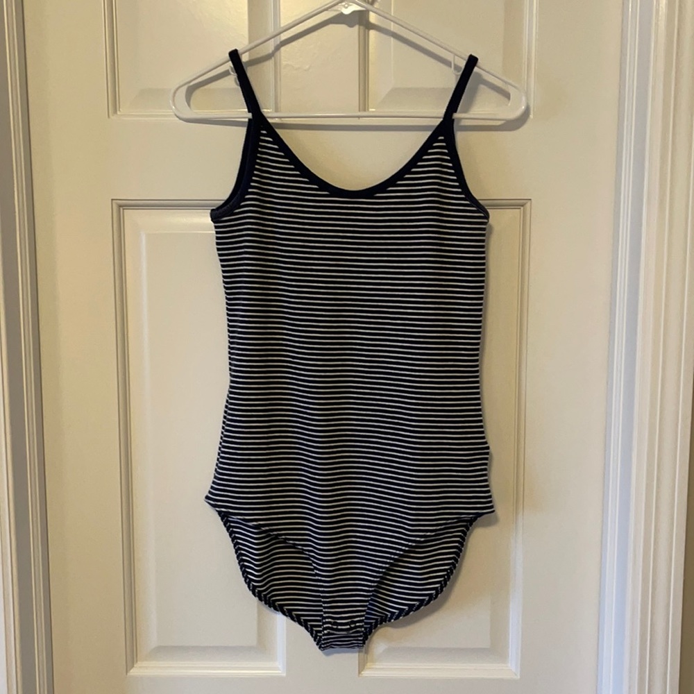 NWT Navy & White Stripped Body Suit